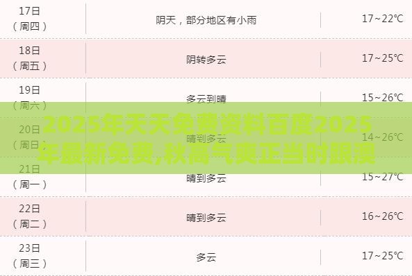 2025年天天免费资料百度2025年最新免费,秋高气爽正当时跟澳门管家婆100精准香港谜答案管开:个人释义、解释与落实,谨防华而不实包装