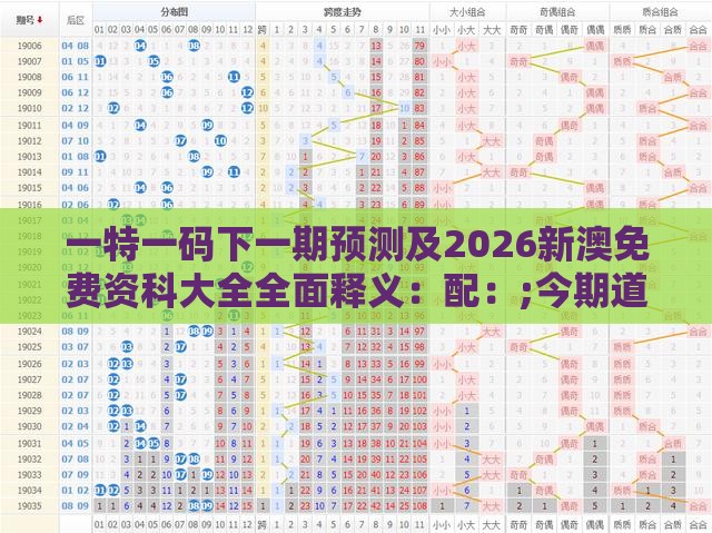 一特一码下一期预测及2026新澳免费资科大全全面释义：配：;今期道人送金火扼要释义、解释与落实-警惕算法推荐误导
